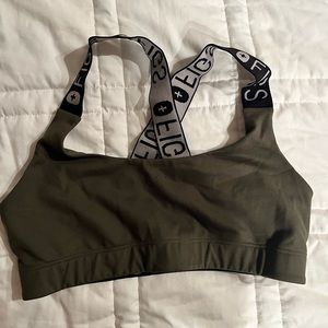 Figs workout bra, underscrub. Olive green. Size Small. Wear Figs
